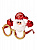 Маскарадные очки Дед Мороз блеск из полипропилена с декором из нетканого материала (полиэфирные волокна) 14x11x4,5см 82137 000000000001201848
