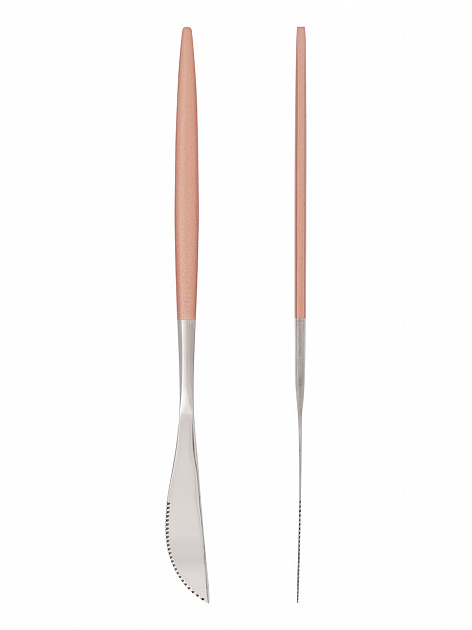 Нож столовый LUCKY Modern розовый/серебро нержавеющая сталь A000114-1RZ 000000000001215449
