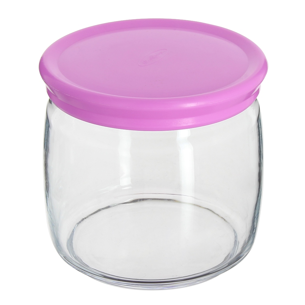 CESNI  банок для сыпучих продуктов 3шт 500мл PASABAHCE Pink стекло .