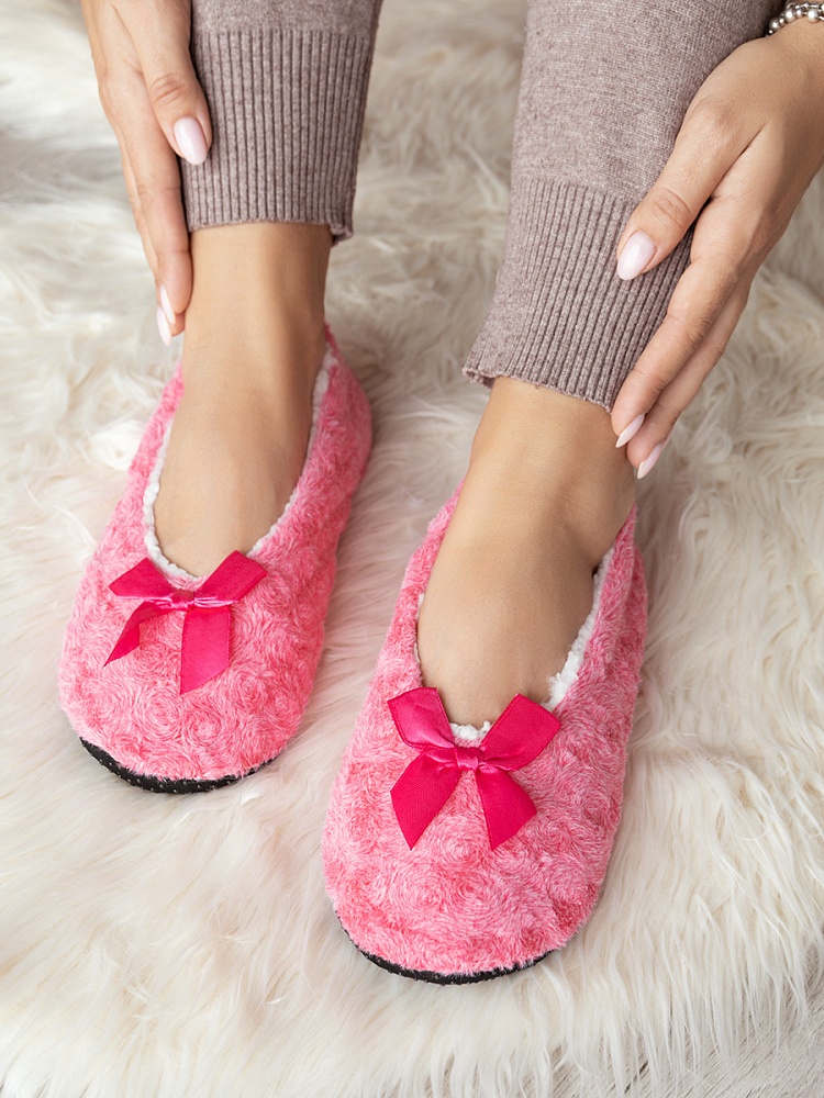 Туфли домашние-тапки р.37-38 LUCKY Розы сиренево-розовый полиэстер ...