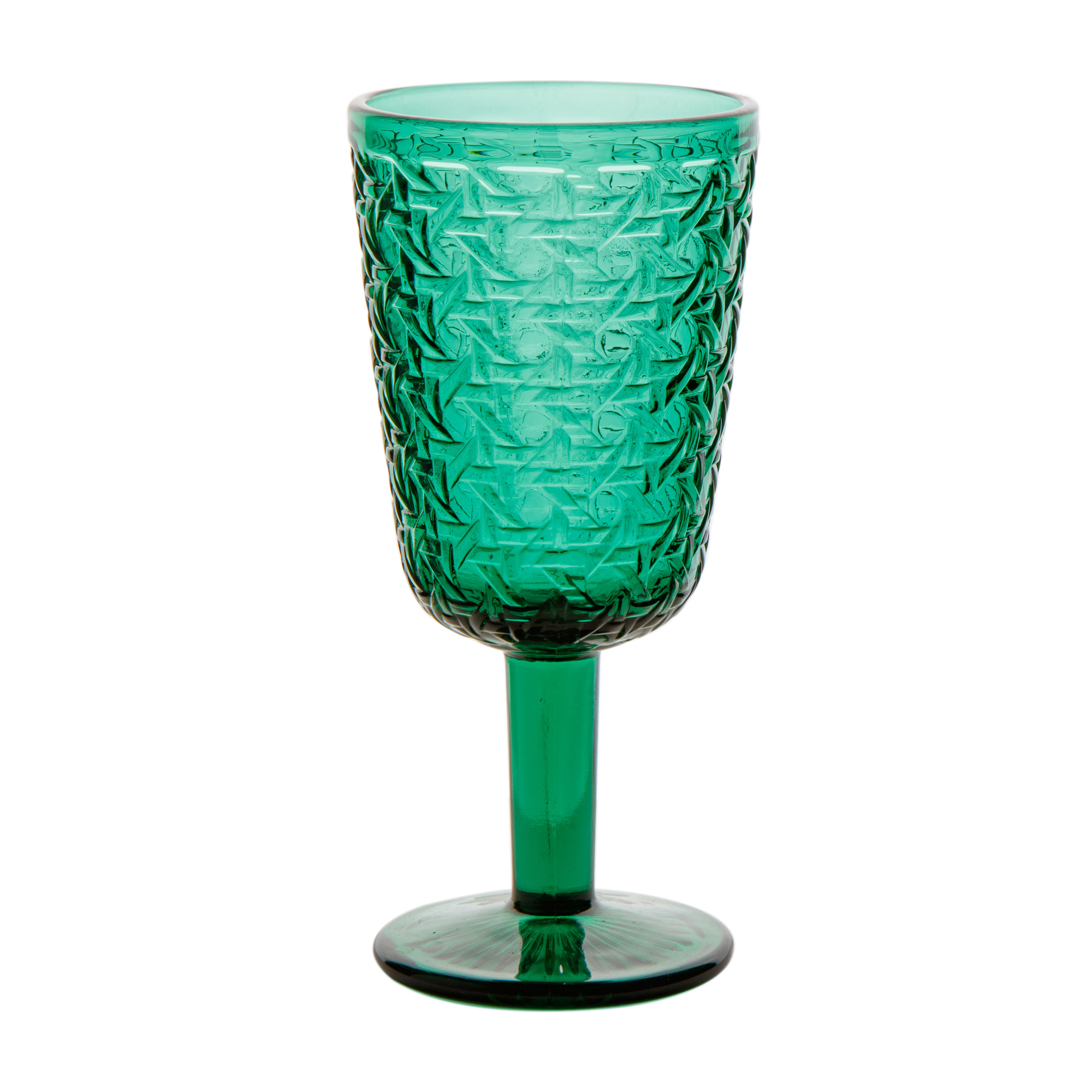 Кубок для вина 285мл GARBO GLASS Орнамент зеленый стекло ...