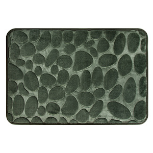 Коврик для ванной 40х60см LUCKY Камни изумрудный полиэстер 000000000001220658