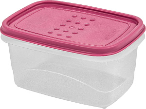 Емкость для продуктов Plast Team PATTERN FLEX с гибкой полиэтиленовой крышкой прямоугольный пурпурный 0,6л 143х100х72мм PT1131/КПУР-20 000000000001201373