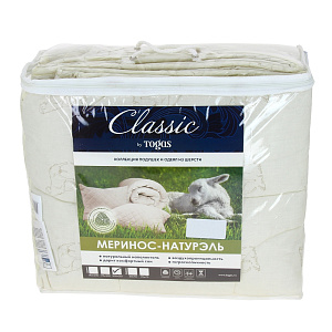 Одеяло Меринос-натурэль Classic by Togas, 200х210 см, хлопковое волокно, полиэфирное волокно, 1 предмет 000000000001107811