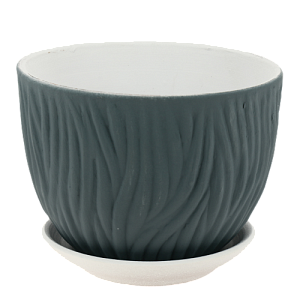 Горшок для цветов декоративный керамический Кора серо-голубой №3 2л ГК 20 000000000001200887