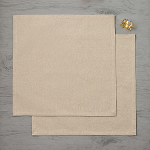 Набор салфеток с кольцами Этель "Спираль" 40х40-2шт, серый/золото, 100% хлопок, репс 45771008 000000000001200157