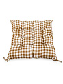 Подушка на стул 40x40см Клетка крупная бежевый полиэстер 000000000001229002