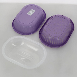 Хлебница 30х21х13,5см ОНЕСТ универсальная сиреневая пластик 000000000001203803