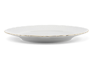 Тарелка десертная 21см CMIELOW Рококо Золотая отводка фарфор 000000000001216745