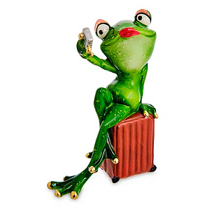 Фигура декоративная 14,5см Лягушка 000000000001216784