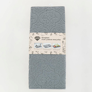 Коврик для сушки посуды 50х38см LUCKY Восток серый жаккард микрофибра полиэстер 000000000001210128