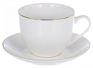 Набор чайный фарфор 4шт 2 чашки 235мл + 2 блюдца квадратная подарочная упаковка ШЁЛК Balsford 101-01020 000000000001193963