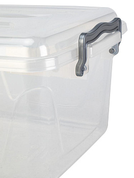 Контейнер для хранения 6л FORA квадратный с клипсами полипропилен 000000000001227306