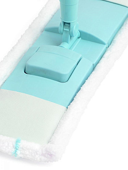 Швабра с телескопической ручкой 70-130см LUCKY с плоской  скрабирующей насадкой голубая сталь полипропилен полиэстер 000000000001210355