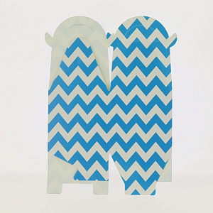 Коробка средняя 10х20см 6шт голубая полоска R010047 000000000001174067