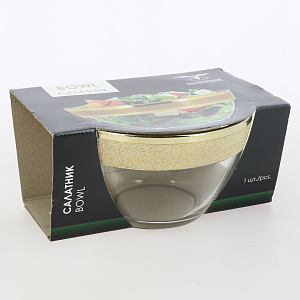 Салатник 19см ПРОМСИЗ Золотой карат стекло 000000000001190676