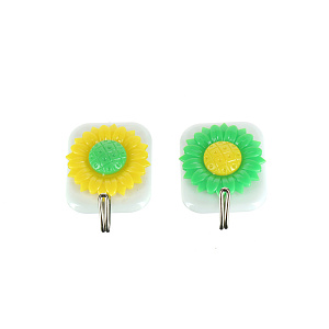 Набор крючков Подсолнухи Мультидом, пластик, сталь, 2 шт. 000000000001126881