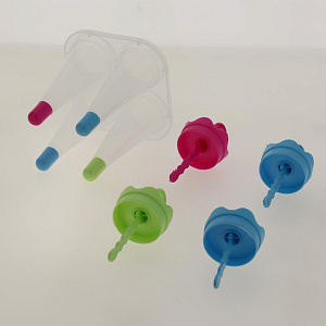 Формы для мороженого МУЛЬТИДОМ Яркие зонтики 4 ячейки полипропилен 000000000001190169