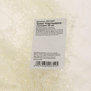 Цветок искусственный Трава "Картадерия" сухоцвет 50см  R011091 000000000001199255