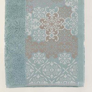 Полотенце 50х90см Dina Me бордюр мозайка мятное 100% хлопок 000000000001208701