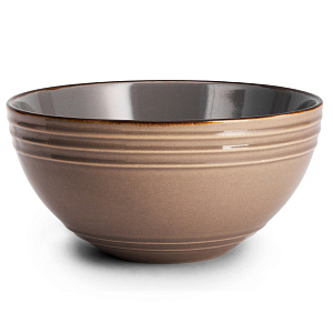 Салатник 16,5см Полосы бежевый глазурованная керамика 000000000001217602