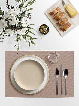 Салфетка сервировочная 45х30см DE'NASTIA Талисман бежевый ПВХ 000000000001182656