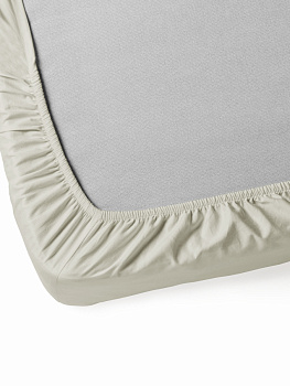 Простыня на резинке DE'NASTIA200х200+25см 100%Хлопок серый B000016 000000000001174832