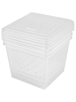 Набор емкостей для заморозки квадратных 3шт (1л) натуральный PLAST TEAM PT2010НАТ-12 000000000001160409