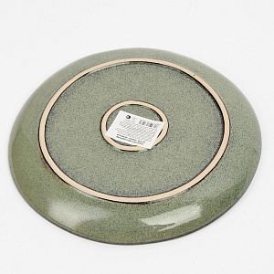 Тарелка десертная 20см темно-зеленый глазурованная керамика 000000000001213867