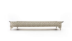 Поднос 32х44см прямоугольный серебро 000000000001216379