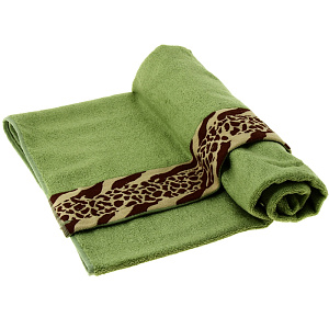 Полотенце DE'NASTIA Сафари 70х130см зеленый 70%Бамбук/30%Хлопок T000010 000000000001106181