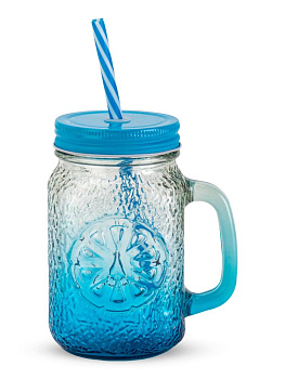 Кружка-банка 480мл стекло 000000000001230039