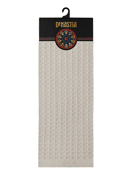 Полотенце кухонное 35x70см DE'NASTIA вафля крупная однотон серый хлопок 100% 000000000001213591