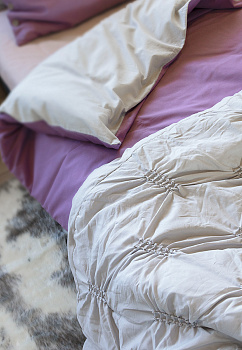 Покрывало 200x240см LUCKY ОБЛАКА 3слоя серое 100% полиэстер 000000000001210119