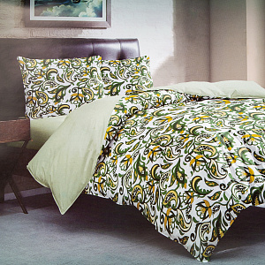 Комплект постельного белья 1,5-спальное Пейсли (145х215,150х220,50х70-1шт) поплин хлопок 100% 000000000001214255