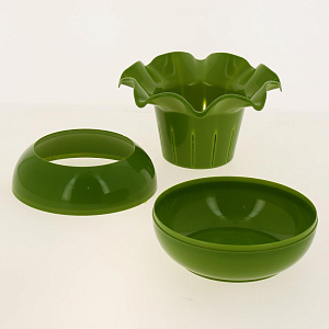 Горшок для фиалок ТЕХОСНАСТКА Аленький цветочек Оливковый пластик 000000000001182975