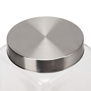 Банка для хранения 900мл квадратная с крышкой стекло/металл 000000000001217784