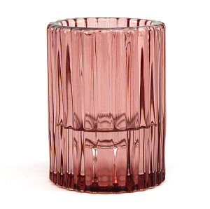 Подсвечник двухсторонний 5,5х7,5см стекло 000000000001216423