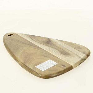 Доска сервировочная 23x32x1,5см DE'NASTIA треугольная с узором коричневый дерево 000000000001209750