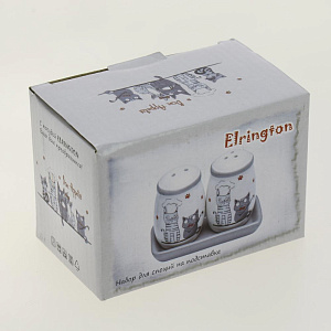 Набор для специй ELRINGTON КОТЫ-ПОВАРЯТА (солонка,перечница,подставка) ПУ керамика 000000000001206061