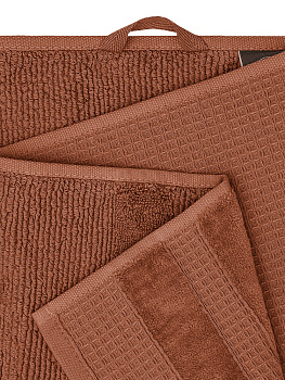 Полотенце 70x130см DE'NASTIA КРАФТ коралловый хлопок 100% 000000000001219510