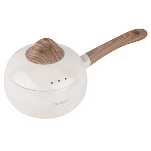Ковш с крышкой 2л ESPRADO Bola антипригарное покрытие индукция белый алюминий 000000000001222747