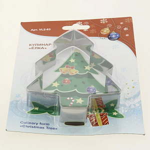 Форма кулинарная Елка 11х8х1,8см. Изготовлено из коррозионностойкой (нержавеющей) стали. VL2-83 000000000001192154