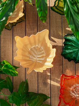 Ваза-конфетница 17см EFE GLASS Цветок металлик золото стекло 000000000001213533