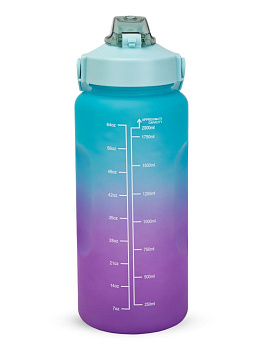 Бутылка для воды 2л  градиент мятный пластик 000000000001228496