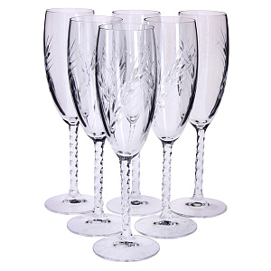 Набор фужеров для шампанского Fleury Epi Cristal D'arques, 170мл, 6 шт. 000000000001007589