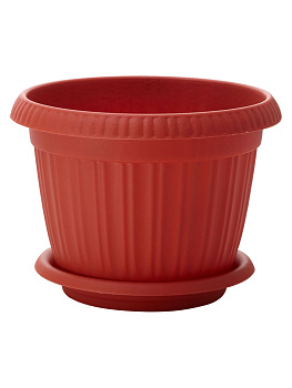 Горшок для цветов Таити D 280 mm с подставкой №6 терракотовый 7,2л ING41028FТР 000000000001194542