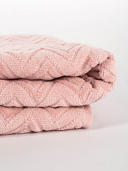 Полотенце махровое 50х90см LUCKY Зигзаг персик хлопок 100% 000000000001214724