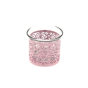 Подсвечник метал стекл ажур микс R000117 000000000001182147