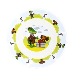 Набор посуды Чебурашка и крокодил Гена Союзмультфильм, стекло, 3 предмета 000000000001096619